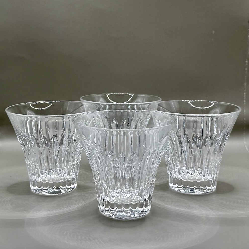 Shannon Crystal by Godinger Knightsbridge Set of 4 Whiskey Glasses